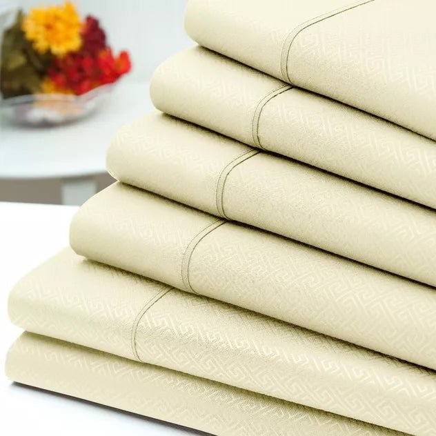 6-Piece: US Army Embossed Greek Key Sheet Set - Image 4