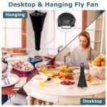 2-Pack: Portable Reflective Fly Repellent Fan Rechargeable Battery Powered - Image 6