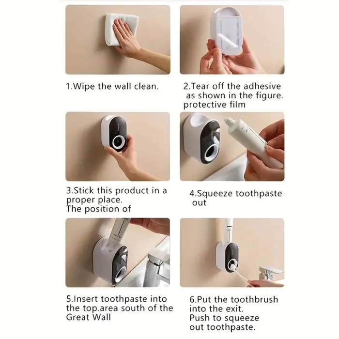 2-Pack:  Wall-Mounted Automatic Toothpaste Dispenser - Image 13