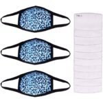 3-Pack: Adult Cotton Reusable Face Masks with 10 Filters - Image 2