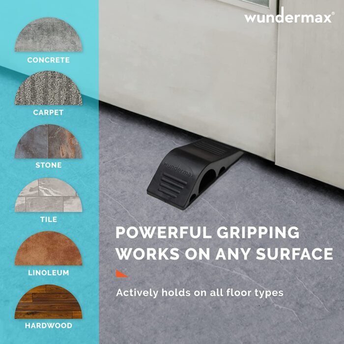 3-Pack: Wundermax Rubber Security Door Stoppers - Image 3