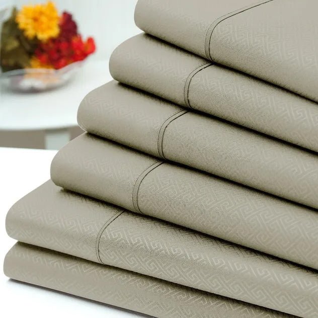 6-Piece: US Army Embossed Greek Key Sheet Set - Image 6