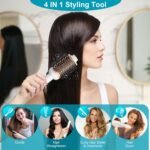 4-in-1 Hari Dryer Brush Curling Styler Volumizer Straightener Negative Ion Anti-Frizz - Image 8