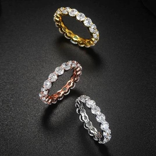 4MM Round Luxury Eternity Band - Image 4
