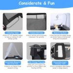 6-in-1 Foldable Baby Crib with Activity Center Diaper Changing Table - Image 9