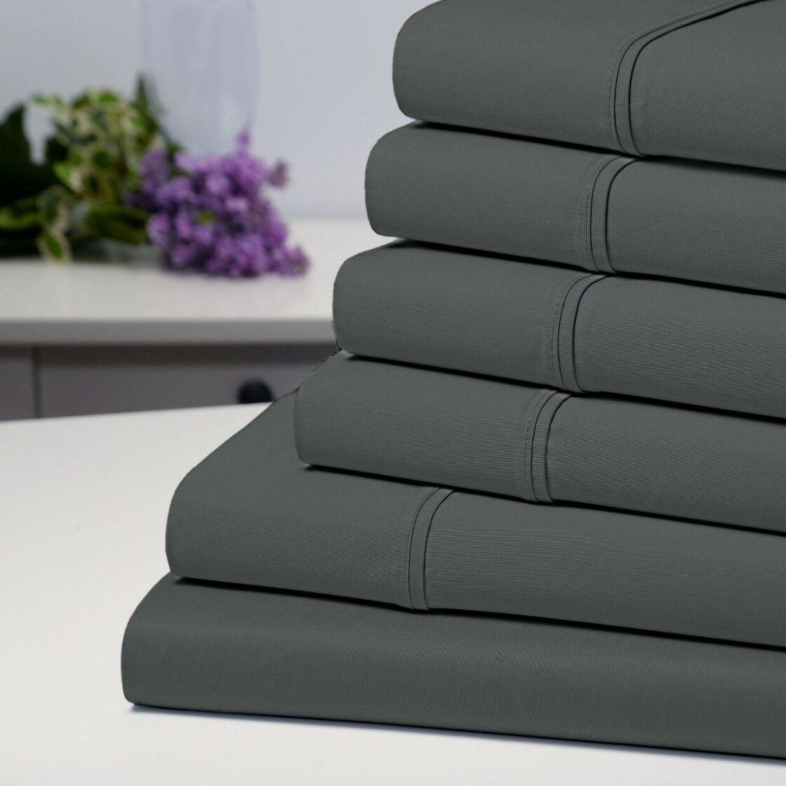 6-Piece: Bamboo 1800 Count Extra Soft Luxury Sheet Set - Image 3