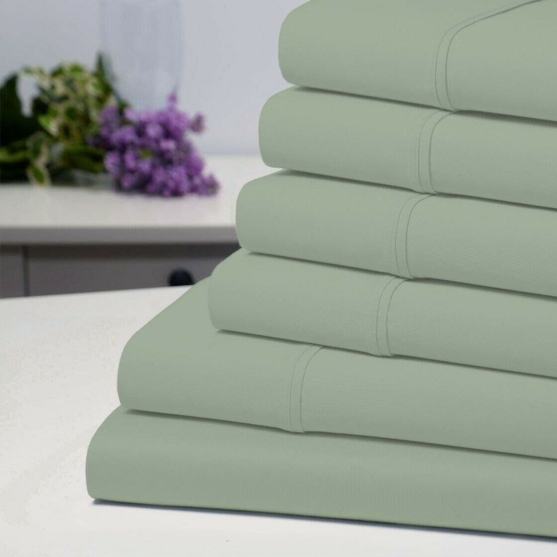 6-Piece: Bamboo 1800 Count Extra Soft Luxury Sheet Set - Image 5