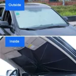Car Windshield Sun Shade UV Rays and Heat Sun Visor Protector Foldable Reflector Umbrella - Image 5