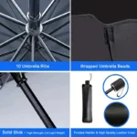 Car Windshield Sun Shade UV Rays and Heat Sun Visor Protector Foldable Reflector Umbrella - Image 3