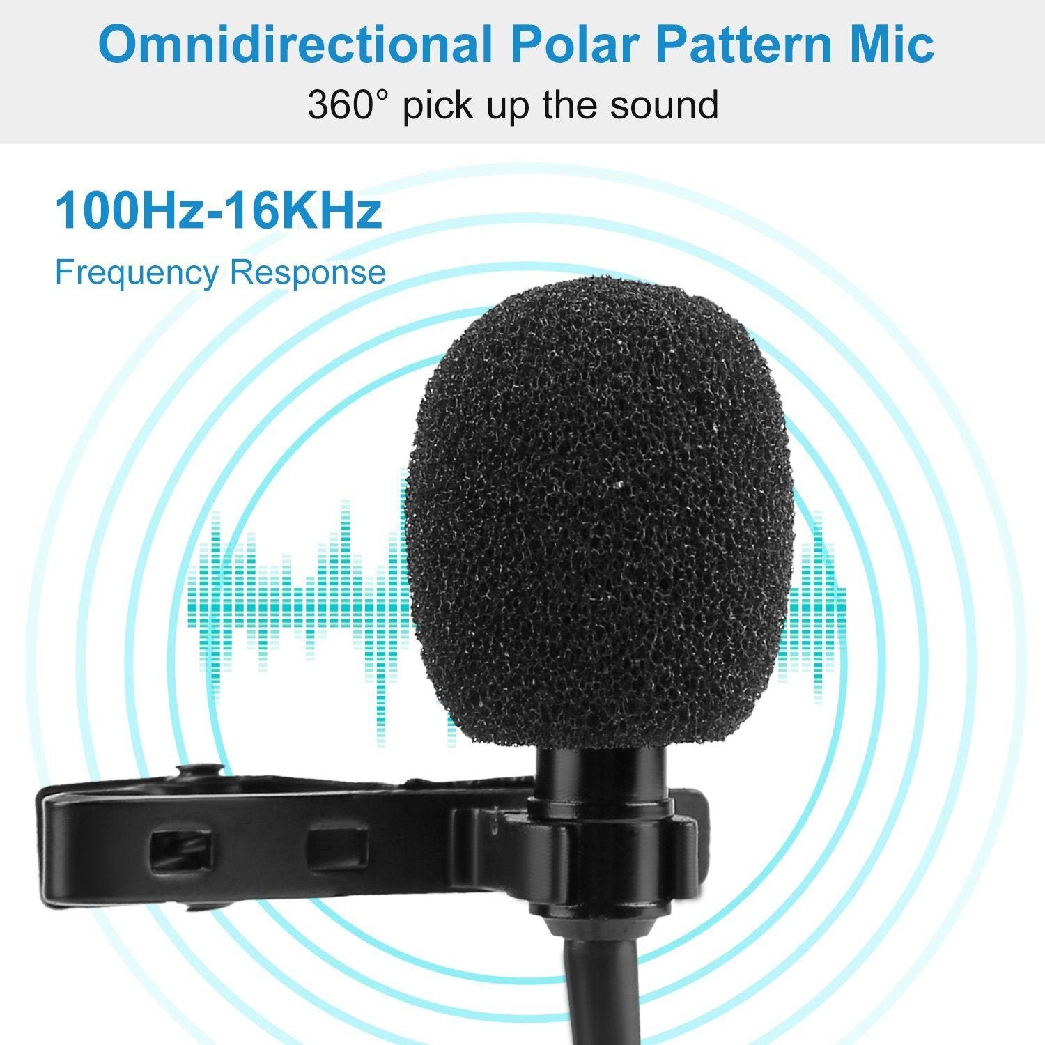 Clip On Microphone Hands Free Lavalier Lapel Mic - Image 5