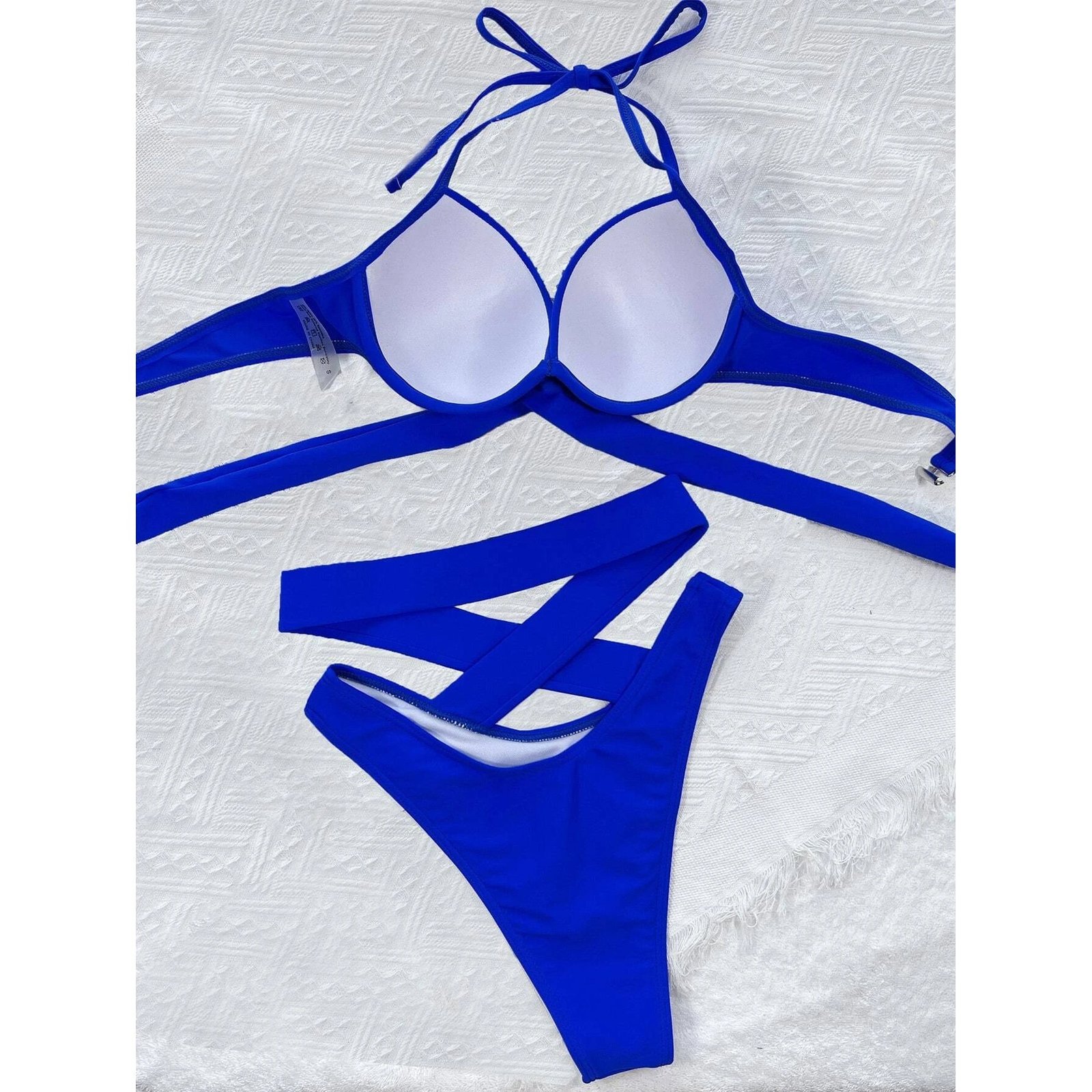 Criss Cross Wrap Push Up Bikini Swimsuit - Image 18