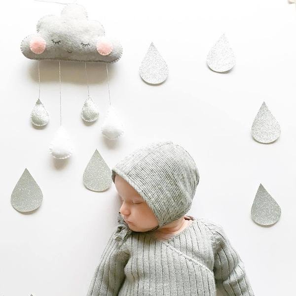 Decorative Cloud Felt Raindrop Pendant - Image 6
