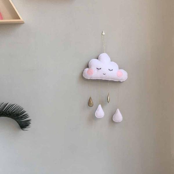 Decorative Cloud Felt Raindrop Pendant - Image 7