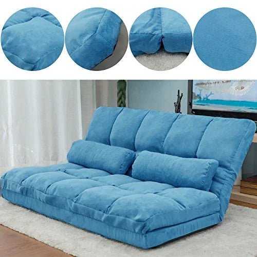 Floor Sofa Bed, Foldable Double Chaise Lounge Sofa Chair - Image 3