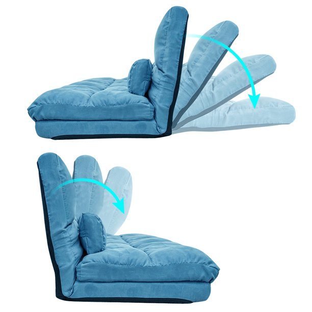 Floor Sofa Bed, Foldable Double Chaise Lounge Sofa Chair - Image 6
