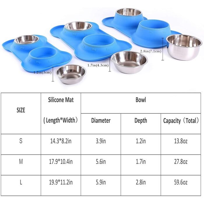 Hubulk 2 Stainless Steel Dog Bowl with No Spill Non-Skid Silicone Mat - Image 10