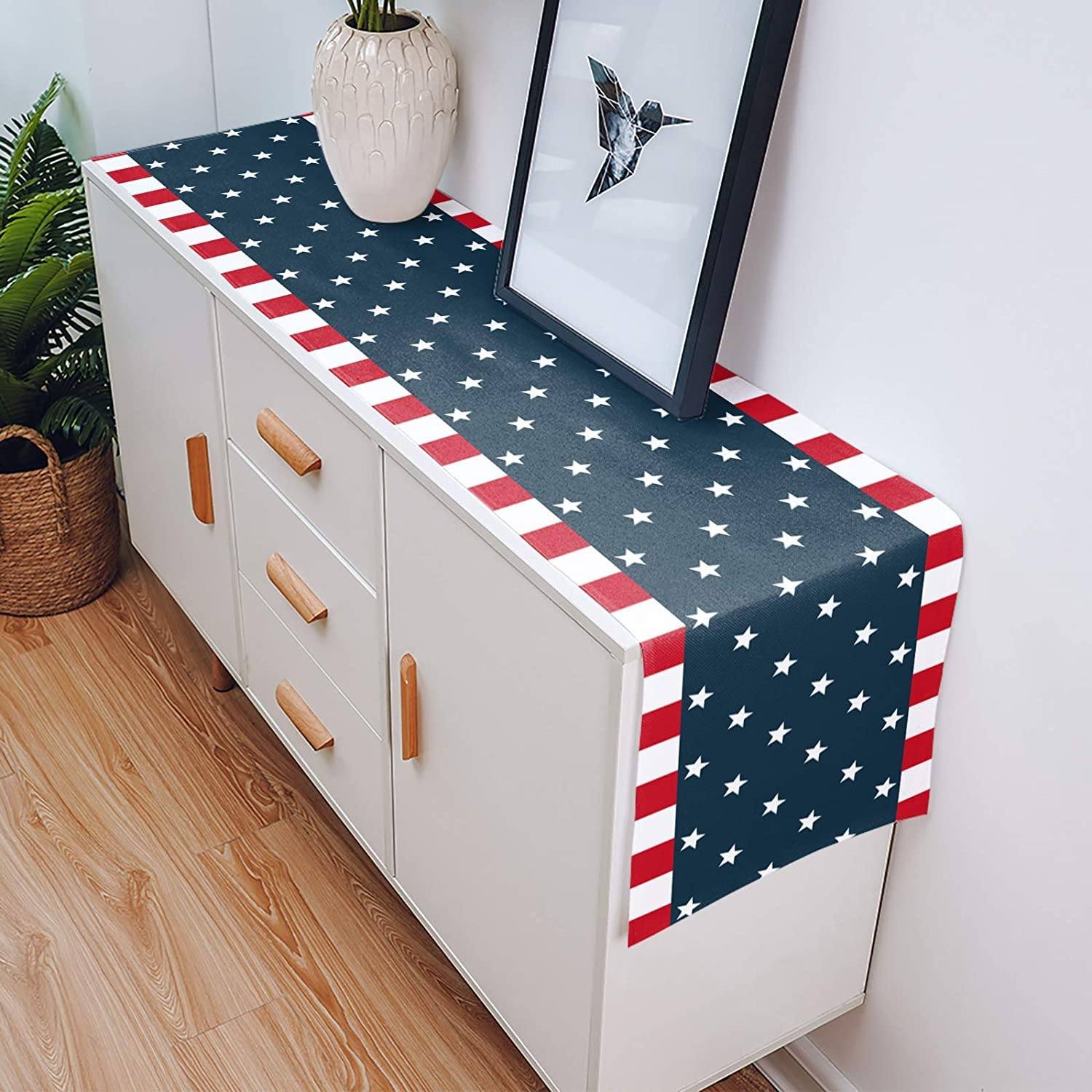 Independence Day 4th of July Table Runner Dresser Scarves - Image 5