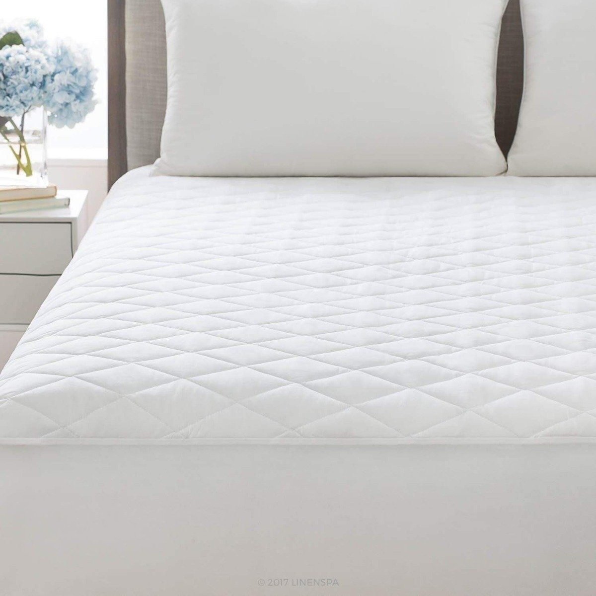 Lux Decor Collection Quilted Fitted Fully Cover Mattress Topper - Image 4