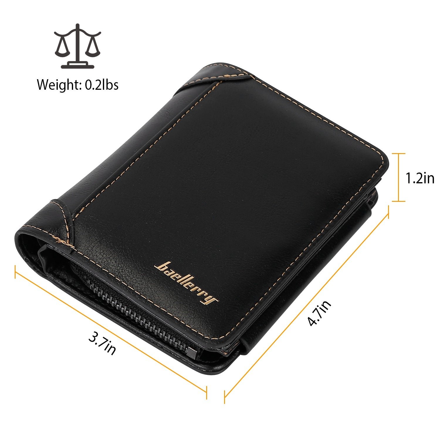 Men's Trifold Clutch Leather Wallet ID Card Holder - Image 11