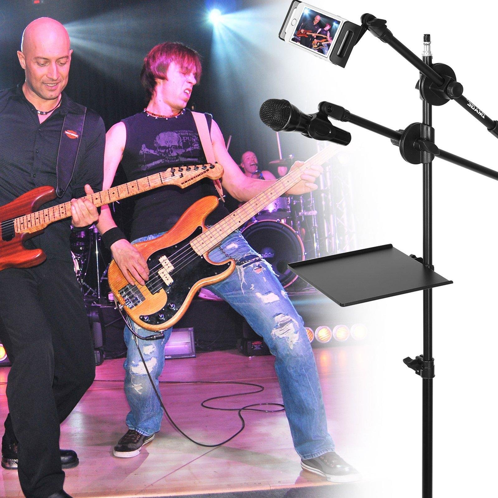Microphone Stand Tray Clamp-on Rack Shelf Holder for Music Sheet - Image 9