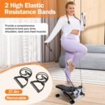 Mini Fitness Stepper with 2 Resistance Bands LCD Monitor - Image 8