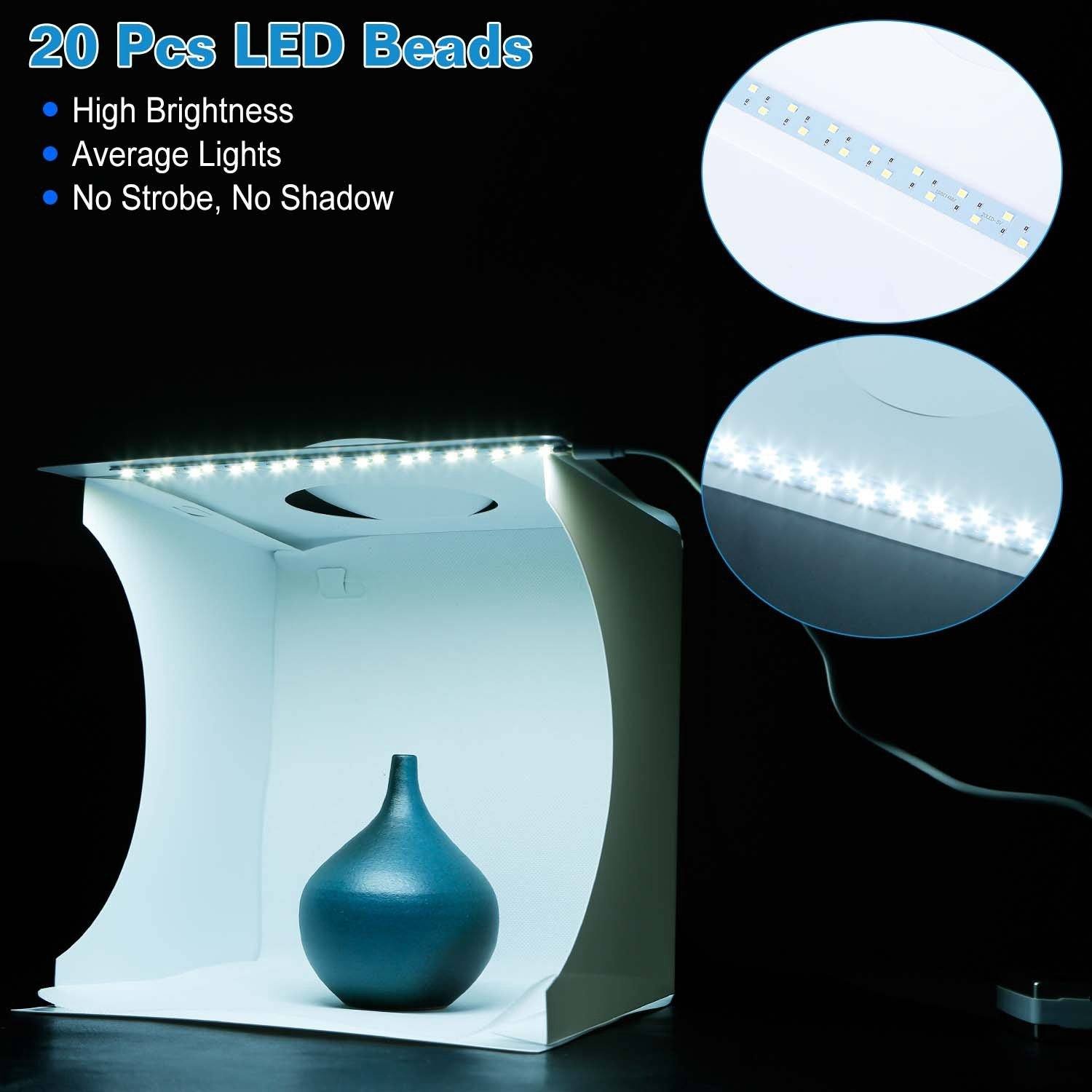 Mini Photo Studio Box Photography with 6 Color Backdrops - Image 8