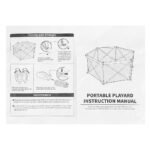 Odoland Safety Portable Playpen Infants Toddler Fence - Image 9