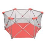 Odoland Safety Portable Playpen Infants Toddler Fence - Image 2