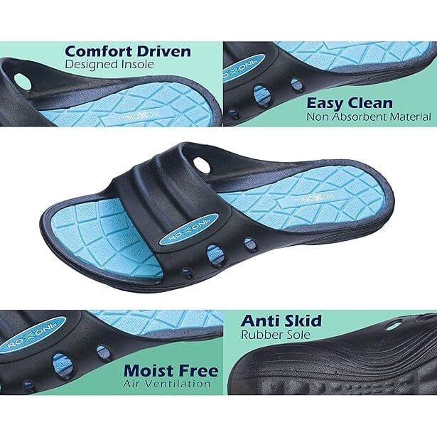 Roxoni Womens Summer Flip Flop Beach Open Toe Slide Sandals With Rubber Sole - Image 5