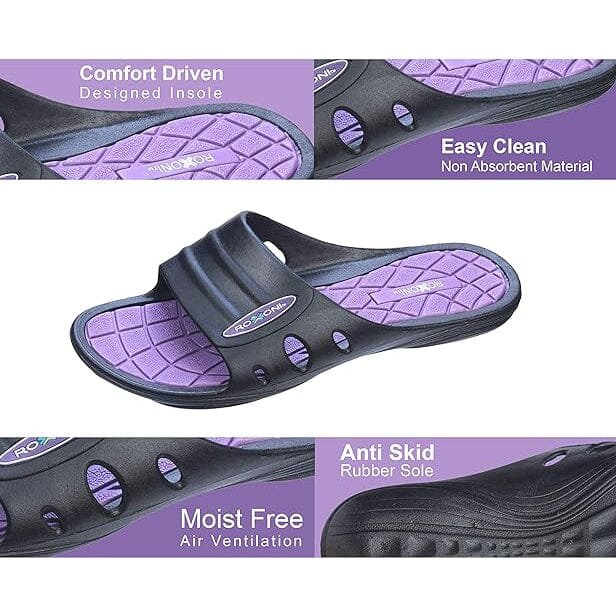 Roxoni Womens Summer Flip Flop Beach Open Toe Slide Sandals With Rubber Sole - Image 15