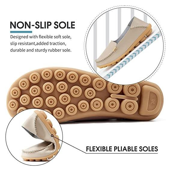 Women's Comfortable Leather Loafers - Image 9