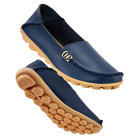 Women's Comfortable Leather Loafers - Image 3