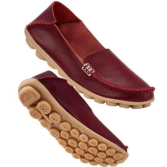 Women's Comfortable Leather Loafers - Image 4