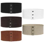 Women's Wide Belt Stretchy Dress Belts - Image 7